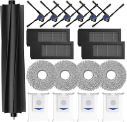 TOVBMUP 19 Stuks Stofzuigeronderdelen - Onderhoudsset voor Ecovacs Deebot X2 Omni/X2/X2 Pro - Geschikt voor Ecovacs Deebot X2 Serie - Incl. 1 Hoofdborstel, 4 HEPA-Filters, 4 Dweilpads, 4 Stofzakken en 6 Zijborstels — thumbnail 1