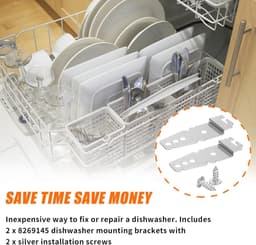 2-delige 8269145 Vaatwasser Montagebeugels - Geschikt voor Kenmore/Whirlpool/Samsung Vaatwassers — thumbnail 2