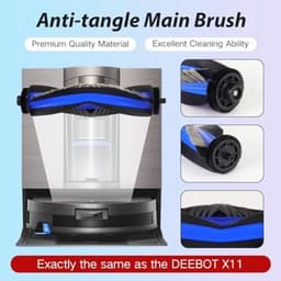 PromoHome Accessoires voor Ecovacs X11 Omnicyclone / X11 Pro Omni stofzuiger, 1 hoofdborstel, 1 rol schoonmaakdoeken, 4 zijborstels, 4 HEPA-filters, 1 reinigingsgereedschap . — thumbnail 3