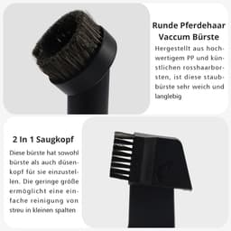 6-pack stofzuigerkopaccessoires, geschikt voor stofzuigers met een binnendiameter van 32 mm, zwart — thumbnail 3