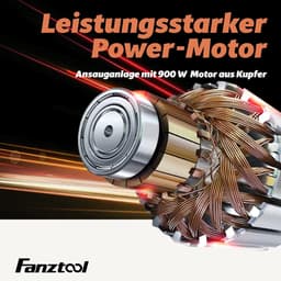 Mobiele afzuiginstallatie 900 W met herbruikbare stofzak en stil spaanafzuigsysteem voor werkplaats — thumbnail 2