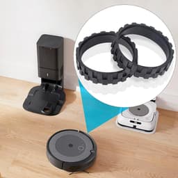 8 stuks Wielbanden - Geschikt voor Roborock IRobot Roomba 500 600 700 800 900 E5 I7 j7 + j9 – geschikt voor de iRobot Roomba 'e'-'i'-'j' en 's' Serie - Antislip Rubberen Banden - Stil - Eenvoudige Montage - Vervangende Accessoires - voor Robotstofzui — thumbnail 4