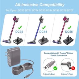 Oplader Geschikt voor Dyson DC30 DC31 DC34 DC35 DC44 DC45 DC56 DC57 - 24V/17V - Stofzuiger Voeding Oplader Vervanging — thumbnail 4