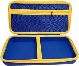 Opbergtas Auto Stofzuiger - Reis etui - Veilig Vervoeren - Waterdicht en Schokbestendig - 34x18x10 cm - Blauw Geel — thumbnail 4