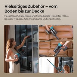 Draadloze Stofzuiger - Steelstofzuiger Accu - Huis Reinigen - Sterke Zuigkracht - 1.8L Reservoir - Goud — thumbnail 3