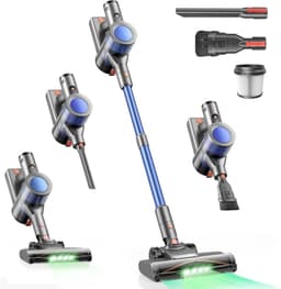 Draadloze Stofzuiger - Steelstofzuiger Oplaadbaar - Efficiënt Huis Reinigen - 45 kPa Sterke Zuigkracht - 50 Min Looptijd - Blauw — thumbnail 1