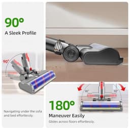 LED Vloerzuigmond met Stofdetectie - Zachte Roller Borstel Compatibel met Dyson V7 V8 V10 V11 V15 - Vervangend Onderdeel voor Harde Vloeren — thumbnail 2