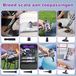 Handstofzuiger - Draagbare Bladblazer - Auto Keuken PC - 4-in-1 Multifunctioneel - 25000 Pa - Paars — thumbnail 2