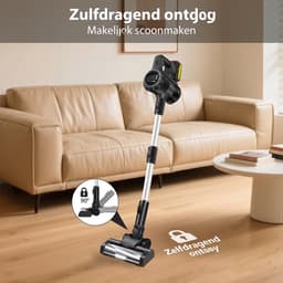 Draadloze Stofzuiger, 6 IN 1 Draadloze Staafstofzuiger Met Accu, Autostofzuiger Met 2 Accu’s, Voor Tapijten / Dierenharen — thumbnail 4
