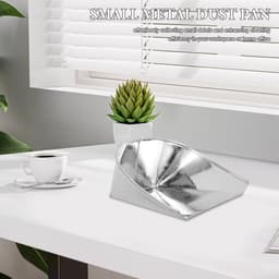 Stofblik met Platte Rand - Kleine Stoffer Handstoffer - Snel Opruimen - Robuust Metaal — thumbnail 2