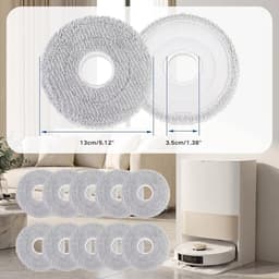 8 Stuks Wisdoeken voor Dreame L10s/X40/L40/AE/L40S/X50/L50S/L50 Pro Ultra - Herbruikbaar en Wasbaar Reservedoek — thumbnail 4
