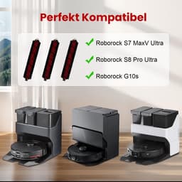 Dailygoods- Reinigingsborstels 3 Stuks - Rolborstel - Onderhoudsborstel - Afneembare Accessoires - Compatibel met Roborock S7/S8/G10s - Duurzaam Materiaal - Stofzuigerborstel — thumbnail 4