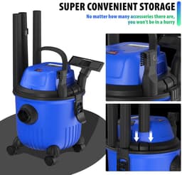 House Of Atelier - Waterstofzuiger - Nat-en Droog Stofzuiger - Waterzuiger - 15 Liter Tank - 1800 W - 3-in-1 Reinigingsvacuumblaasfunctie — thumbnail 2