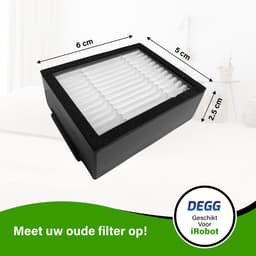 DEGG® - Servicekit - Stofzuigerzakken & Hepa filters geschikt voor iRobot Roomba i8 i8+ i7 i7+ i6 i6+ i5 i5+ i4 i4+ i3 i3+ - 6x zakken 5x hepa filter - geschikt voor iRobot Roomba onderdelen - onderhoudspakket — thumbnail 2