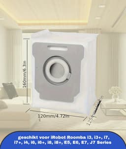 10 Stuks stofzuigerzakken - Dust Bags geschikt voor iRobot Roomba i3, i3+, i7, i7+, i4, i6, i6+, i8, i8+, E5, E6, E7, J7 Series — thumbnail 4