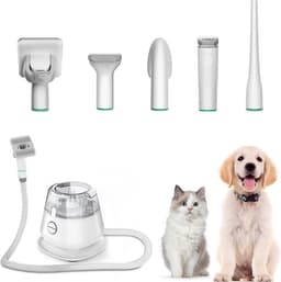 2 In 1 Elektrische Honden & Katten Trimmer & Borstel - Hondentrimmer - Kattentrimmer - Trim Tondeuse - Borstelfunctie - Incl Elektrische Afzuiger - Set Van 5 Verzorgingsmiddelen - 3 Verschillende Standen - Sterke Zuigkracht - — thumbnail 1