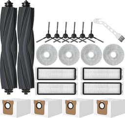 PolkaHome 21-delige Accessoireset geschikt voor Dreame L20 Ultra / L20 Ultra Complete, L30 Ultra / L30 Ultra Complete – Reserveonderdelen, accessoires: 2 hoofdborstels, 4 stofzakken, 6 zijborstels, 4 schoonmaakdoeken, 4 filters en 1 reinigingsborstel — thumbnail 1