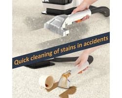 Zetelreiniger - Stofzuiger - Vacuum Cleaner - Tapijtreiniger - Handheld Spot Cleaner - 750W High Power - 15KPa - Vlekverwijderaar voor Toilet, Bankstellen en Meubels – 450W EU Plug
