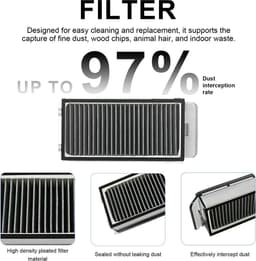 Casalora® Hepa Filter accessoires voor Dreame X50 Ultra, L40s Pro Ultra, L50 Pro Ultra, X50 Master en voor Mova V50 Ultra stofzuiger, X50 Ultra filter, reserveonderdelen, 6 stuks — thumbnail 4