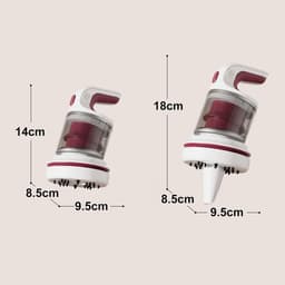 Oplaadbare USB‑bureaustofzuiger - Krachtige stille zuigkracht - Handstofzuiger voor thuis en kantoor - Geschikt voor computertoetsenborden, huisdiervachten en kruimels - Rood - Tafelstofzuiger Handzaam - Multifunctionele tafelreiniger — thumbnail 2