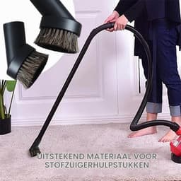 2 stuks stofzuigerborstel paardenhaar, stofzuiger meubelpenseel rond paardenhaar stofborstel, universeel passend voor met binnendiameter 32 mm zuigpenseel stofzuiger opzetborstel — thumbnail 5