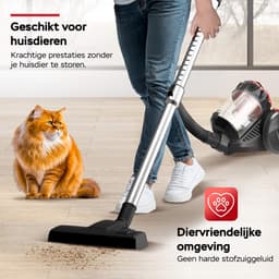 TurboTronic CV12 Stofzuiger zonder zak - Compact Design - Hoge Zuigkracht - Rood — thumbnail 5