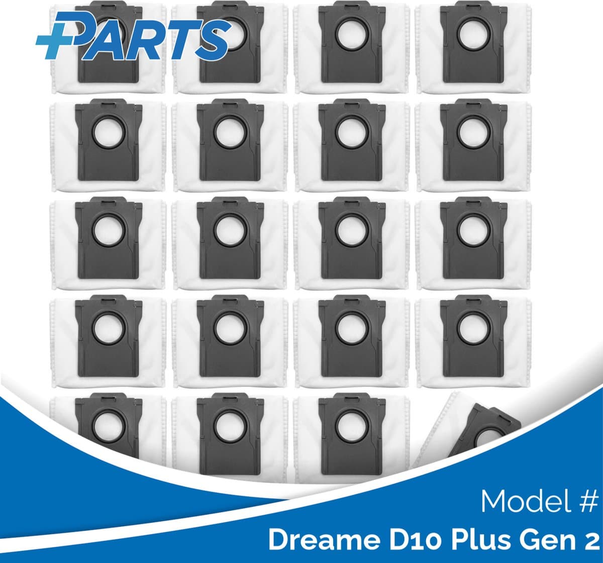 Dreame D10 Plus Gen 2 Stofzakken (20 Stuks, Plus.Parts® alternatief voor RDB8) — afbeelding 1