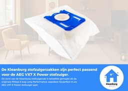 Kleanburg® - Geschikt voor AEG VX7 X Power - Stofzuigerzakken - 10 stuks — thumbnail 4