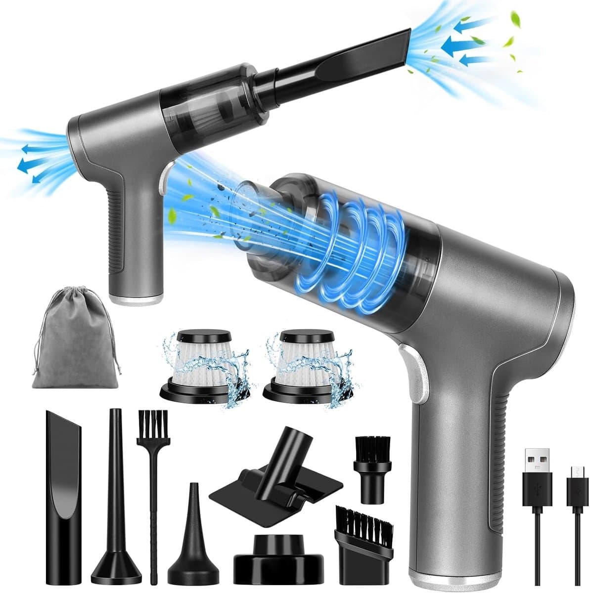 Kruimeldief snoerloos – Kruimeldief met steel – Nat&Droog – Handstofzuiger – Extreme zuigkracht – Kruimeldief snoerloos – Kruimelzuiger – Jouw ultieme schoonmaakpartner – Kruimelzuiger – Autostofzuiger – Handstofzuiger - Draadloos — afbeelding 1
