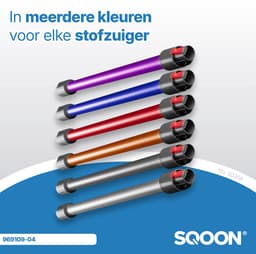 SQOON® - Zuigbuis geschikt voor Dyson V7, V8, V10, V11 en V15 zilvergrijs - Model 969109-06 — thumbnail 4