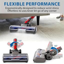 Vloerborstelkop voor Dyson V7/V8/V10/V11/V15 – LED Verlichting – Efficiënt voor Tegels & Hout – Geen Batterij Nodig – Vervangend Reinigingsgereedscha — thumbnail 2
