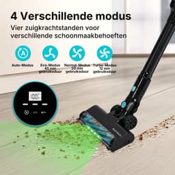 Sophitech DustVision 380W - Steelstofzuiger Draadloos – 26kPa Zuigkracht – Lichtgewicht, Snoerloos & Zakloos – 4 Opzetstukken – Ideaal voor Dierenharen — thumbnail 2