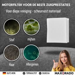 Maxorado Stofzuiger Motorfilter – 3 Stuks – 24x12 cm Op Maat Knipbaar – Geschikt voor AEG VX9-2-ÖKO 850w VX4-1-EB X Efficiency Cyclone XL ACX 6203 – HEPA Filter voor Stofzuigers – Vervangingsfilter Universeel — thumbnail 4