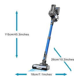 Grenintol 6-in-1 Steelstofzuiger Draadloos – Steelstofzuiger – 60.000 Pa – 2500 mAh Accu – Draadloze Stofzuiger - Accu tot 60 Minuten – Stofzuiger zonder Zak 1,2 L Stofbak – Stofzuiger Draadloos met LED Licht – Voor Tapijten en Harde Vloer – Blauw — thumbnail 2