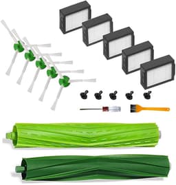 BukkitBow - 12-delige Accessoireset Geschikt voor iRobot - 5 Zijborstels, 2 Hoofdborstels, 5 Filters - Compatibel met iRobot Roomba i7+, i7, E5, E6, E7 - Roomba Onderhoud Vervangingsset — thumbnail 1