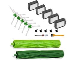 BukkitBow - 12-delige Accessoireset Geschikt voor iRobot - 5 Zijborstels, 2 Hoofdborstels, 5 Filters - Compatibel met iRobot Roomba i7+, i7, E5, E6, E7 - Roomba Onderhoud Vervangingsset