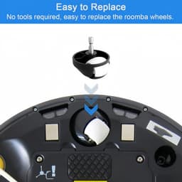 Voorwiel - 2 Stuks - Geschikt voor iRobot Roomba 500, 600 Serie Stofzuiger - Silent Wheel - Accessoires - Reserveonderdelen - Reservewiel — thumbnail 5