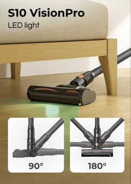 MYBOT S10 VisionPro - Steelstofzuiger - 2 Accu's - 430W - 34Kpa - 3 Zuigniveaus - Vacuum Cleaner - Steelstofzuiger Draadloos - Zonder Zak - Op Accu — thumbnail 5