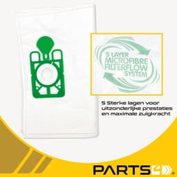 30 stofzuigerzakken PARTS4® geschikt voor Numatic NVM 1CH 1B/C -30 stuks- | Extra sterk & hoge filtratie dankzij 5 lagen | O.a geschikt voor Numatic Henry, Hetty, James, PPR-240, 604015 Hepa-Flo — thumbnail 5