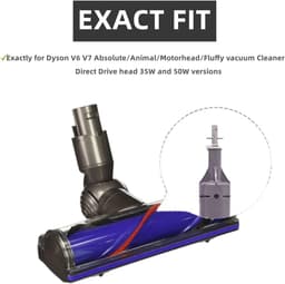 Vervangende rolborstel voor Dyson stofzuigers - Rolborstel voor Dyson V6 en oudere V7 snoerloze stofzuigers, onderdeelnummers: 966821-01, 966084-01 - verpakking van 2 — thumbnail 2