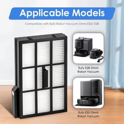 5-pack Vervangende HEPA-filters geschikt voor Eufy Omni E28/Omni E25 robotstofzuiger - Stofzuiger onderdeel - stofzuigerfilters - Stofzuigeraccessoires — thumbnail 3