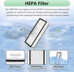 PolkaHome® Accessoireset voor Robotstofzuigers -22-delige – Hoofdborstel, Zijborstels, HEPA-filters, Stofzakken & Dweilpads – Compatibel met Dreame D10 Plus / D10s Plus / L10 Plus / Z10 Pro– robotstofzuiger accessoires & onderdelen — thumbnail 5