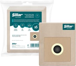 Sillar stofzuigerzakken - papier - met afdichting - biologisch afbreekbaar - vervanging voor traditionele stofzuigers - Zelmer, Amica, Beko, Hoover, Philips, MPM - 18 x 15 cm - 5 stuks — thumbnail 4