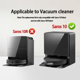 12 stuks Vervangingsset accessoires - geschikt voor Roborock Saros 10 / S9 MaxV Ultra robotstofzuiger - 1 Dubbele hoofdborstel - 2 HEPA-filter - 2 Zijborstels - 2 Dweildoek - 2 Ronde dweil - 3 Stofzak — thumbnail 5