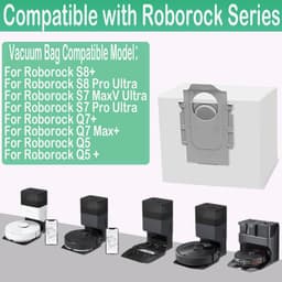 12 stuks Stofzuigerzakken geschikt voor Roborock Q5+, Q7+, Q7 Max+, S7, S8, S8+, S8 Pro Ultra, G10 Pro, G10s, G10s Pure, G20 - Stofzuigerzakken - 155mm*130mm — thumbnail 5