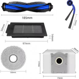 Set onderdelen compatibel met schoonmaakrobot ECOVACS T50s - goede kwaliteit vervanging — thumbnail 2