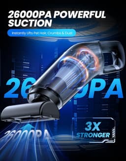 Draadloze Handstofzuiger 10000 Pa - Multifunctioneel nat & droog, Lichtgewicht voor auto, Met 3 HEPA-filters en oplaadbare batterij — thumbnail 4
