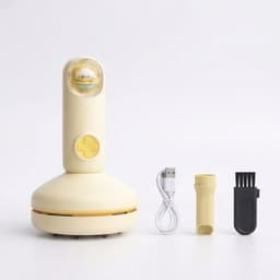 Sogiol® Mini bureaustofzuiger - Draadloze bureaustofzuiger - Stofzuiger - USB oplaadbaar - Twee windsnelheden - Geschikt voor kantoor, thuis en in de auto - 15x8,5 cm - Geel — thumbnail 1