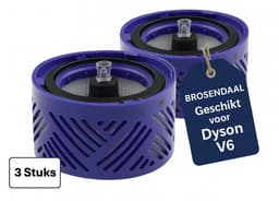 Brosendaal Dyson V6 Postfilter - Geschikt voor Dyson V6 Steelstofzuiger - SV03 SV05 SV06 SV07 - Wasbaar HEPA Filter - 3 stuks — thumbnail 1