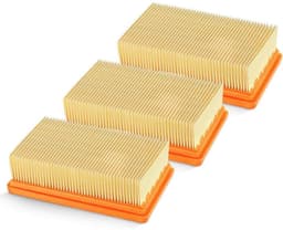GELLDG 3 stuks stofzuigerfilters - Vervangend plat geplooid filter - Geschikt voor Karcher MV4 MV5 MV6 WD4 WD5 WD6, WD4P WD5P WD6P nat- en droogstofzuigers — thumbnail 1